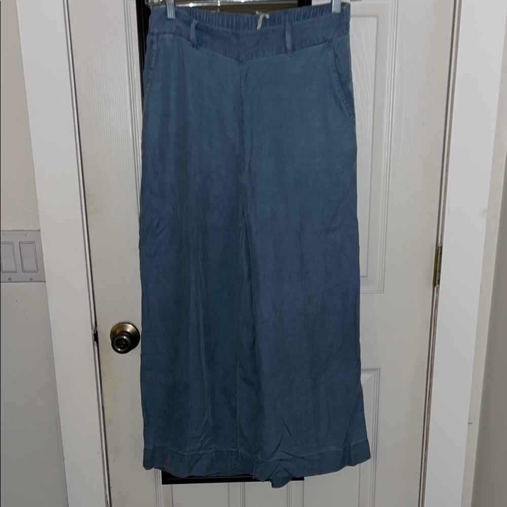 Blue Wide-Leg Pants